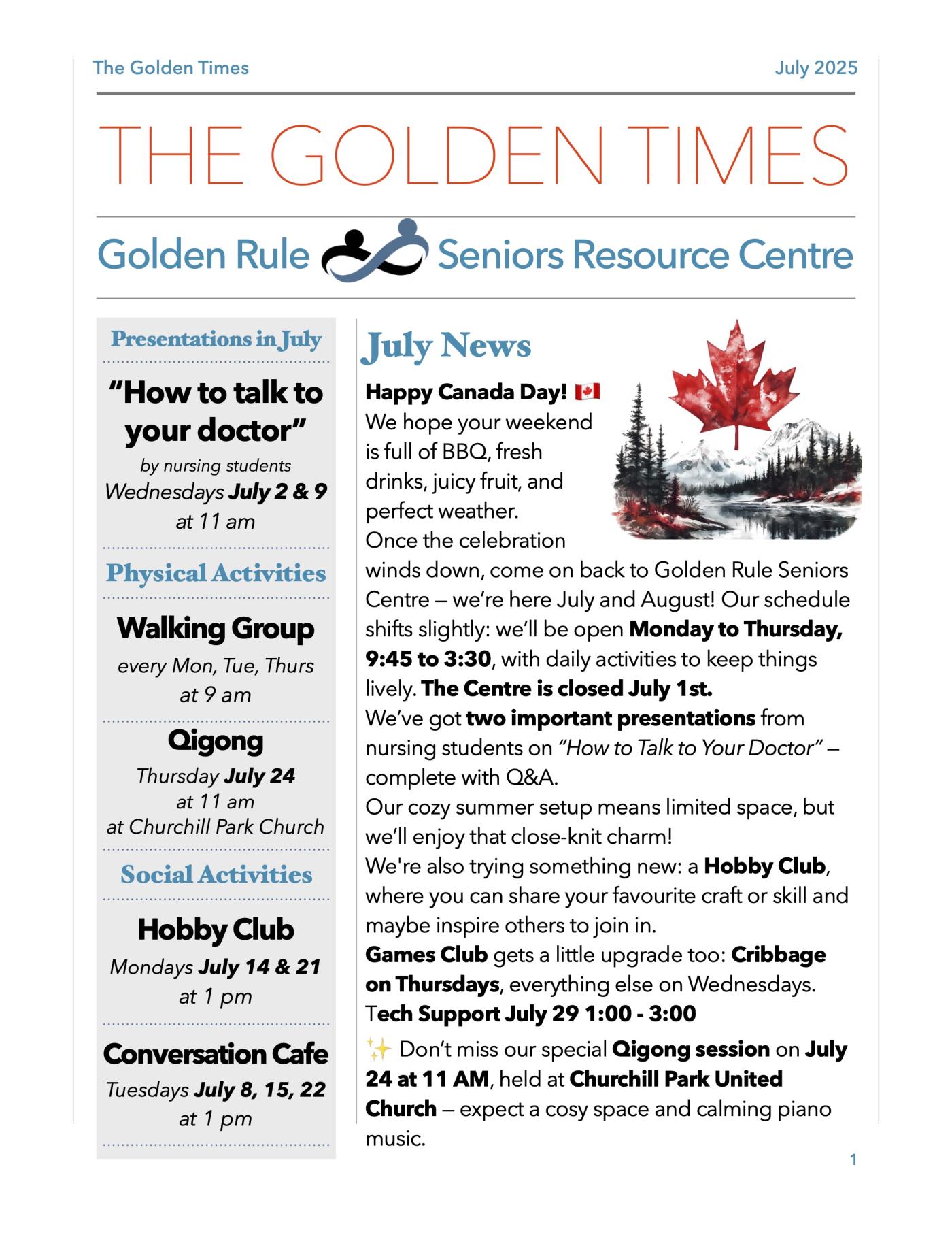 The Golden Times - July 2025 - Page 1