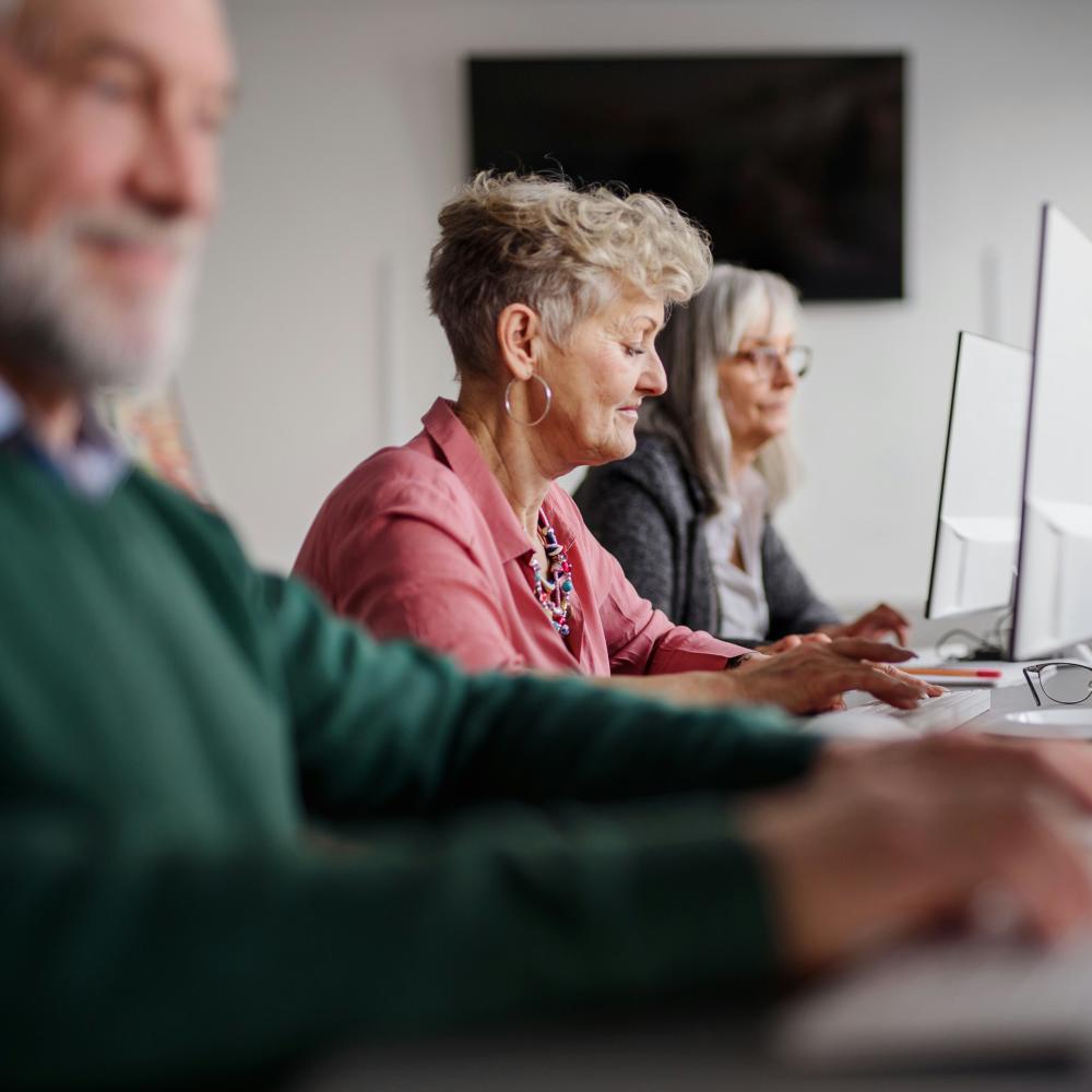 seniors using computers